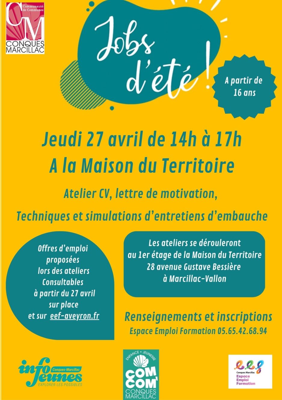 A LA RECHERCHE D’UN JOB D’ETE?